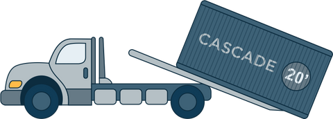 Cascade Crate Tilt Bed Truck with 20' Container