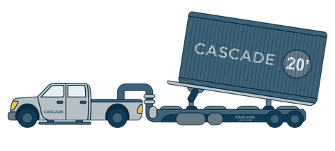Cascade Crate Truck & 20' Tilt Bed Trailer