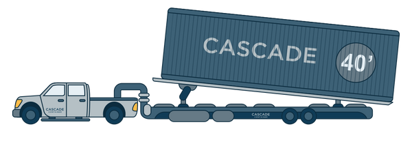 Cascade Crate - Truck with Tilt Bed Trailer